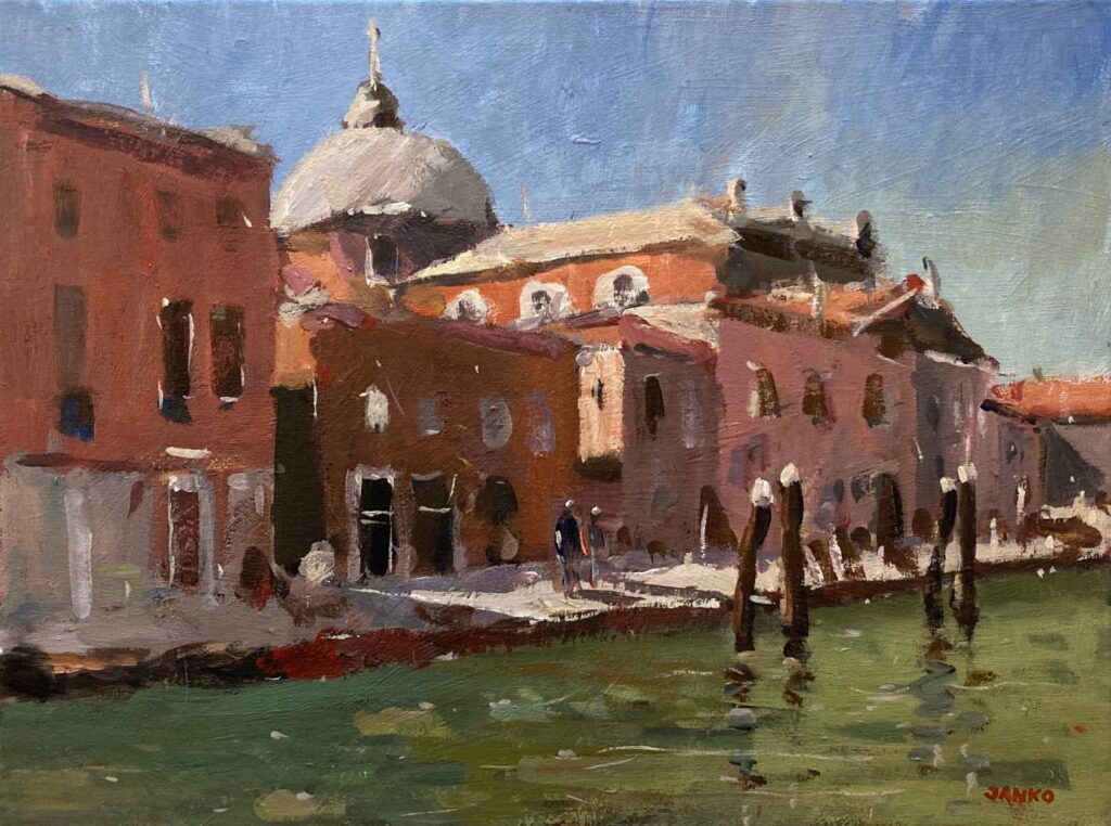 Venice III, original urban painting in acrylic